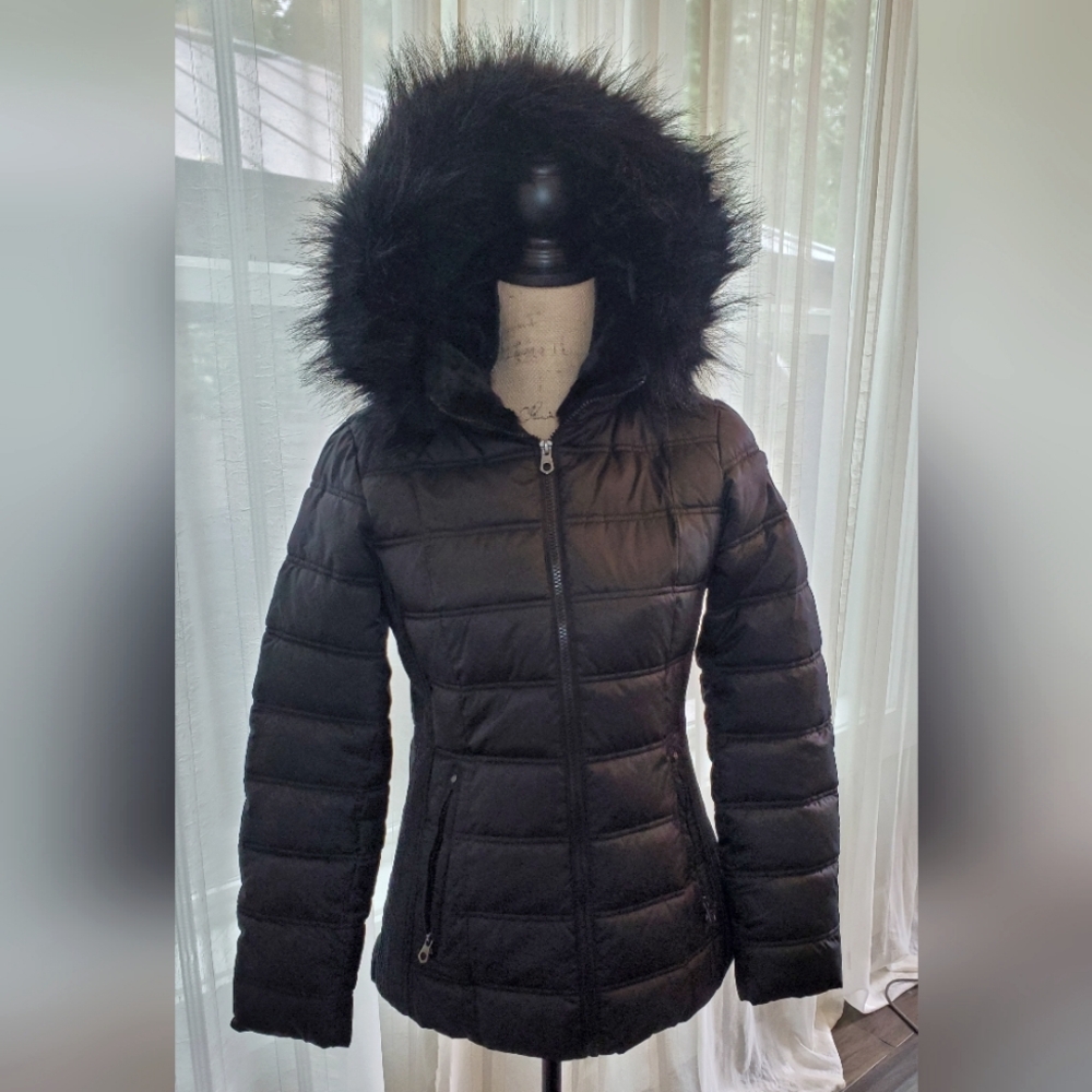 Nuatica woman's puffy winter coat, snow jacket, water resistant anytime overcoat